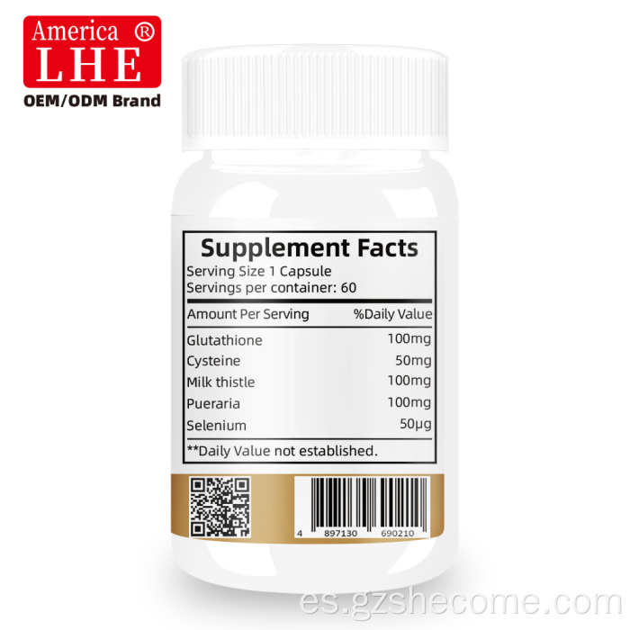 Shecome Glutatión Cápsulas Apoyo Hepático Antioxidante